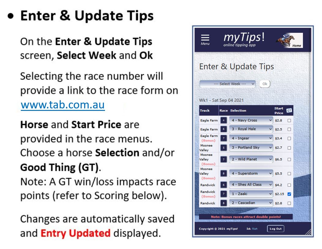 myTips Enter Tips Rules